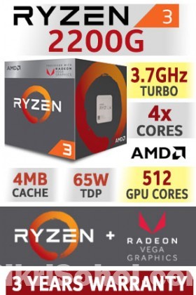 AMD Ryzen 3 2200G Quad-Core Processor